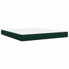 vidaXL Boxspringbett mit Matratze Dunkelgr&uuml;n 180x200 cm Samt