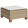 vidaXL 7-tlg. Garten-Sofagarnitur mit Kissen Beige Poly Rattan