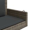 vidaXL Hängebank mit Kissen Grau 119x56x48 cm Poly Rattan