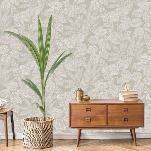 DUTCH WALLCOVERINGS Tapete Lorena Imotif Gr&uuml;n
