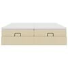 vidaXL Ottoman-Bett mit Matratzen Creme 200x200 cm Stoff