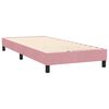 vidaXL Boxspringbett mit Matratze Rosa 100x220 cm Samt