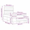 vidaXL Boxspringbett mit Matratze Schwarz 120 x 200 cm Stoff