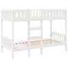 vidaXL Etagenbett Wei&szlig; 90x190 cm Massivholz Kiefer