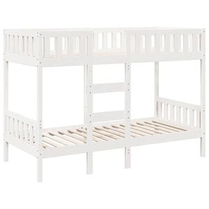 vidaXL Etagenbett Wei&szlig; 90x190 cm Massivholz Kiefer