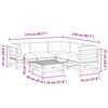 vidaXL 6-tlg. Garten-Sofagarnitur mit Kissen Massivholz Douglasie