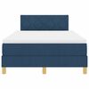 vidaXL LED Boxspringbett mit Matratze mit LED Blau 120 x 200 cm Stoff
