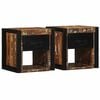 vidaXL Nachttische 2 Stk. Mehrfarbig 40x35x40 cm Altholz Massivholz