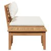vidaXL Gartenbank 2 pcs Creme und Braun Massivholz Teak