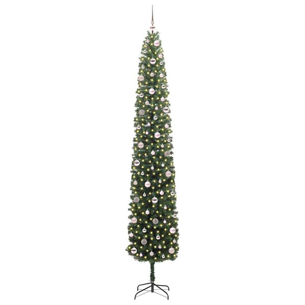 vidaXL K&uuml;nstlicher Weihnachtsbaum mit 300 LEDs mit St&auml;nder Gr&uuml;n 270 cm
