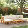 vidaXL 7-tlg. Gartensofa-Set mit Kissen Holz Akazie & Seil