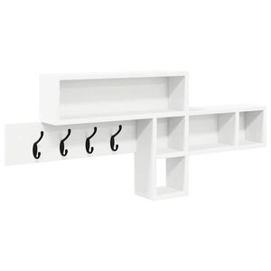 vidaXL Wandmontierter nachttisch Wandhalterung Wei&szlig; 100 x 12 x 43,5 cm