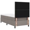 vidaXL Boxspringbett mit Matratze mit LED Taupe 80 x 200 cm Stoff