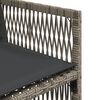 vidaXL 13-tlg. Garten-Essgruppe mit Kissen Grau Poly Rattan