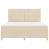 vidaXL Boxspringbett mit Matratze Creme 180 x 200 cm Stoff