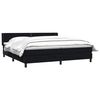 vidaXL Boxspringbett mit Matratze Schwarz 180x210 cm Samt