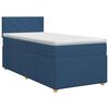 vidaXL Boxspringbett mit Matratze mit Kopfteil Blau 80 x 200 cm Stoff