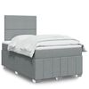 vidaXL Boxspringbett mit Matratze Hellgrau 120x190 cm Stoff