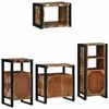vidaXL Badezimmermöbel-Set mit Regal 4 pcs Massives upgecyceltes Holz
