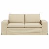 vidaXL Sofa 140cm Creme Metall