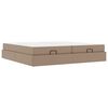 vidaXL Bettgestell mit Matratze Sonstiges 2 Stk. Hellbraun PVC