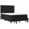 vidaXL Boxspringbett mit Matratze Schwarz 140 x 190 cm Stoff