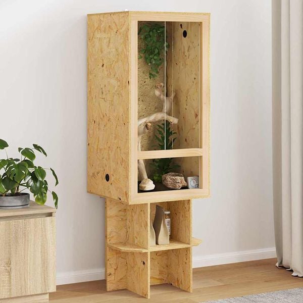 vidaXL Terrarium Braun 50 x 50 x 130 cm OSB