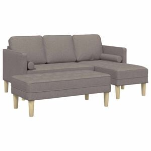 vidaXL Sofa Set 2 stk. Taupe Polyester