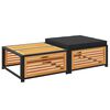 vidaXL Gartentisch mit Hocker Massivholz Akazie