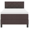 vidaXL Boxspringbett mit Matratze Dunkelbraun 90 x 190 cm Stoff