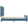 vidaXL Boxspringbett mit Kopfteil Dunkelblau 140 x 190 cm Samt