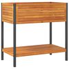 vidaXL Pflanzk&uuml;bel mit Ablage 80x45x80 cm Massivholz Akazie und Stahl