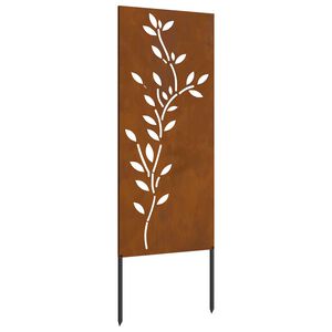vidaXL Garten Sichtschutz-Leinwand Rostig 50 x 140 cm Wetterfeststahl