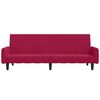vidaXL Schlafsofa 2-Sitzer Weinrot Samt