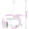 vidaXL Fahrradanhänger Schwarz und Orange 30 kg Eisen