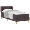 vidaXL Boxspringbett mit Matratze Dunkelbraun 80 x 200 cm Stoff