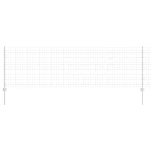 vidaXL Zaun mit Pfosten Silber