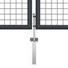 vidaXL Maschen-Gartentor verzinkter Stahl 400 x 125 cm Grau