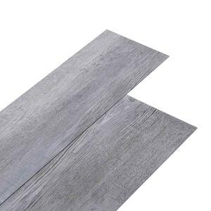 vidaXL Selbstklebende PVC-Bodenplanken Mattes Holz Grau 30,5 x 61 cm