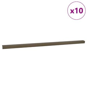 vidaXL Treppenkantenprofile 10 stk. Braun 67 x 3.5 x 3 cm Aluminium