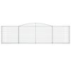vidaXL Gabionen mit Hochbogen 10Stk. 400x30x100/120cm Verzinktes Eisen