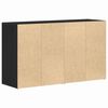 vidaXL Sideboard Schwarz Eichen-Optik 120 x 36 x 69 cm Holzwerkstoff