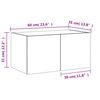 vidaXL TV-Wandschrank mit LED-Leuchten Grau Sonoma 60x35x31 cm