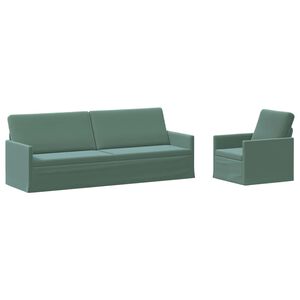 vidaXL Sofa-Set 2 pcs Meergr&uuml;n Samt (V)