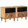 vidaXL Nachttisch 2 pcs Braun 50 x 33 x 60 cm Massivholz Mango