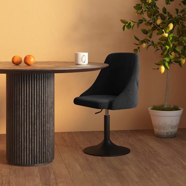 vidaXL Esszimmerstuhl Schwarz Samt