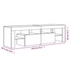 vidaXL TV-Schrank mit LED-Leuchten Grau Sonoma 140x36,5x40 cm