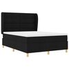 vidaXL Boxspringbett mit Matratze Schwarz 190 x 140 cm Stoff