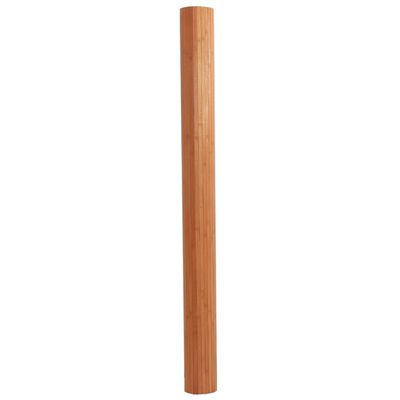 vidaXL Teppich Rechteckig Braun 80x400 cm Bambus