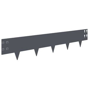 vidaXL Raseneinfassung 10 stk. 100 x 20 cm Stahl Anthrazit